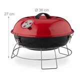 Artikelbild 1 für relaxdays Holzkohlegrill 36,0 x 36,0 x 27,0 cm, 1 St., Artikelnummer 445447