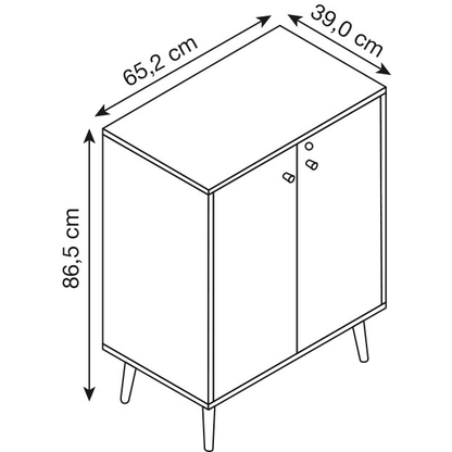 Artikelbild 2 für MÖBELPARTNER Aktenschrank Jonte, 150577 kreideweiß 1 Fachboden 65,2 x 39,0 x 86,5 cm, Artikelnummer 651044
