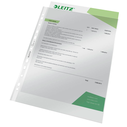 Artikelbild 6 für LEITZ Prospekthüllen 4770 DIN A4 glasklar glatt 0,08 mm, 100 St., Artikelnummer 578625