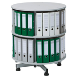 Artikelbild 1 für Ordnerdrehsäule hellgrau bis zu 48 Ordner, Komplett drehbar, H: 93,0 cm, Artikelnummer 189898