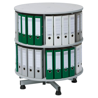 Artikelbild für Ordnerdrehsäule hellgrau bis zu 48 Ordner, Komplett drehbar, H: 93,0 cm, Artikelnummer 189898