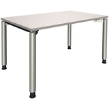 Artikelbild 1 für fm fastline höhenverstellbarer Schreibtisch lichtgrau rechteckig, 4-Fuß-Gestell silber 120,0 x 80,0 cm, Artikelnummer 135453