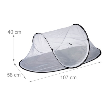 Artikelbild 3 für relaxdays Fliegenhaube weiß, schwarz, 1 St., Artikelnummer 562324