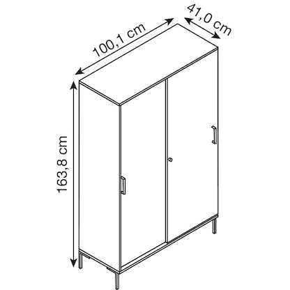 Artikelbild 2 für MÖBELPARTNER Schiebetürenschrank 2000, 701724 landhaus-eiche 6 Fachböden 100,0 x 41,0 x 163,8 cm, Artikelnummer 651093