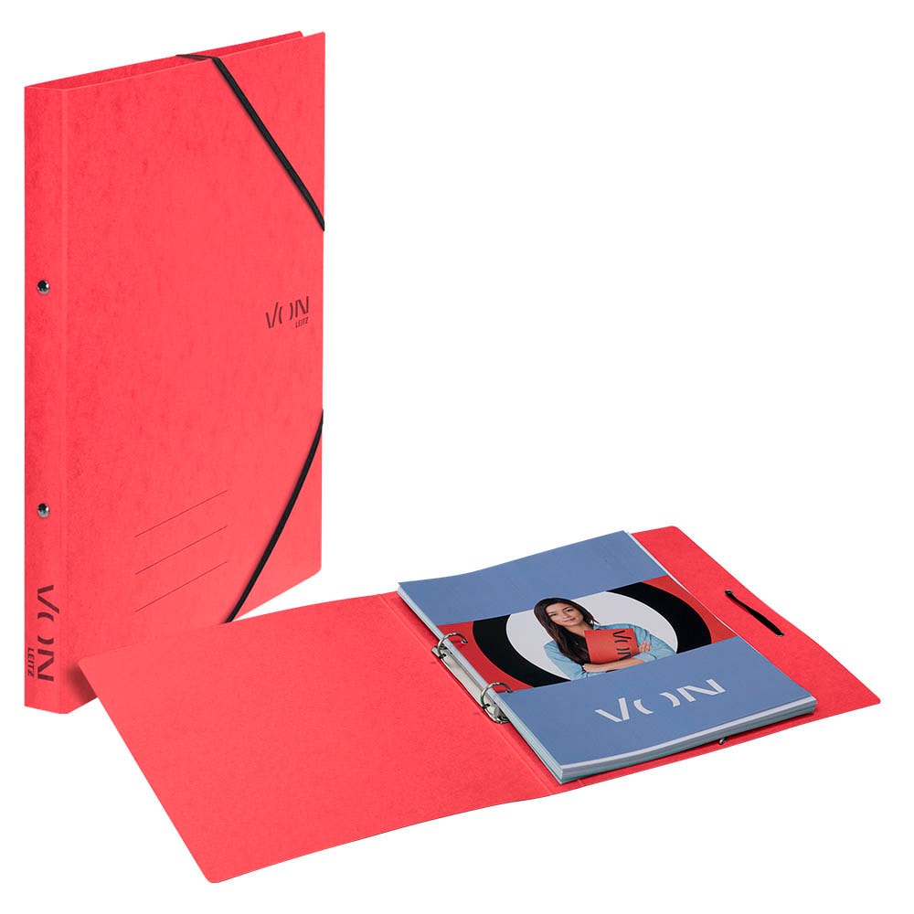 VON LEITZ Ringbuch 2-Ringe rot 2,5 cm DIN A4, 1 St. | office discount