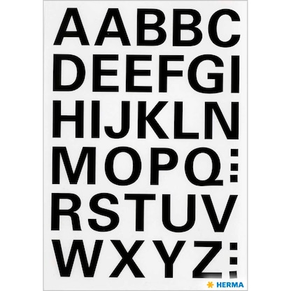 Artikelbild 4 für HERMA Klebebuchstaben 4163 Buchstaben A-Z, schwarz 15,0 x 15,0 mm, 36 Etiketten, Artikelnummer 894877