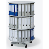 Artikelbild 1 für Ordnerdrehsäule hellgrau bis zu 108 Ordner, Komplett drehbar, H: 130,0 cm, Artikelnummer 190078