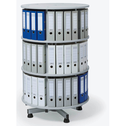 Artikelbild für Ordnerdrehsäule hellgrau bis zu 108 Ordner, Komplett drehbar, H: 130,0 cm, Artikelnummer 190078