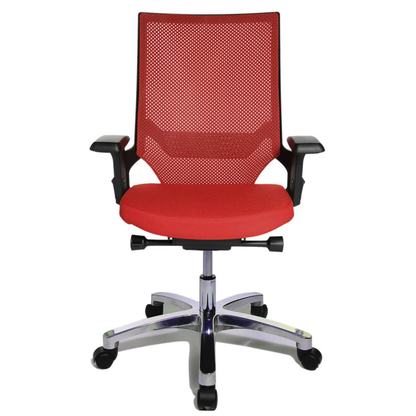 Artikelbild 6 für Topstar Bürostuhl Autosynchron®-1 Alu, AU1090 T31 Stoff rot, Gestell alu, Artikelnummer 617934