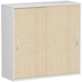 Artikelbild 1 für geramöbel Schiebetürenschrank Flex, S-312353-AL lichtgrau, ahorn 2 Fachböden 120,0 x 42,5 x 118,2 cm, Artikelnummer 877353