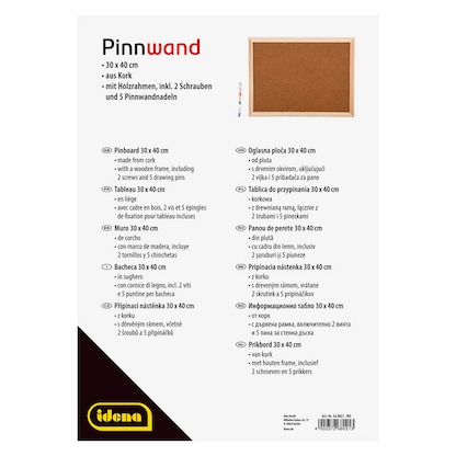 Artikelbild 6 für Idena Pinnwand 40,0 x 30,0 cm Kork braun, Artikelnummer 143036