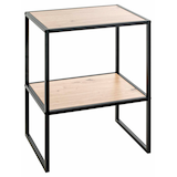 Artikelbild 1 für HAKU Möbel Beistelltisch rechteckig MDF-Platte eiche, schwarz 45,0 x 35,0 x 60,0 cm, 1 St., Artikelnummer 296679