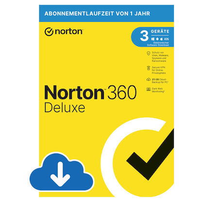 Artikelbild für Norton 360 Deluxe Sicherheitssoftware Vollversion (Download-Link), Artikelnummer 691297