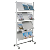 Artikelbild 1 für helit Prospektregal grau DIN A4 75,0 x 39,0 x 158,0 cm, 1 St., Artikelnummer 100913