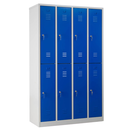 Artikelbild für Gürkan Spind lichtgrau, enzianblau 106312, 8 Schließfächer 117,0 x 50,0 x 195,0 cm, Artikelnummer 562285