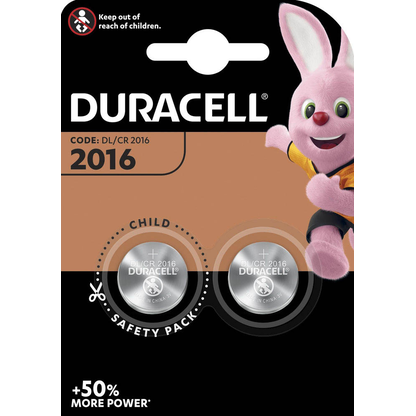 Artikelbild für DURACELL Knopfzellen CR2016 Lithium 3,0 V, 2 St., Artikelnummer 373934