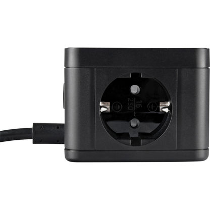 Artikelbild 4 für as-Schwabe QI-Wireless Ladestation 2-fach Steckdosenturm 1,5 m schwarz mit USB-Buchse, Artikelnummer 973014