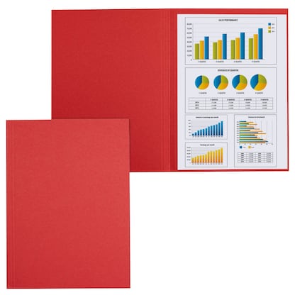 Artikelbild für FALKEN Aktendeckel DIN A4 rot, 100 St., Artikelnummer 950212