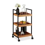 Artikelbild 1 für relaxdays Servierwagen braun, schwarz 37,0 x 34,0 x 69,5 cm, Artikelnummer 556124