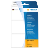 Artikelbild 1 für HERMA Adressetiketten 4301 weiß 95,0 x 48,0 mm, 250 Etiketten , Artikelnummer 704452