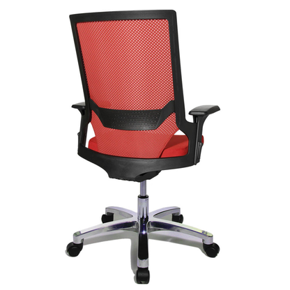 Artikelbild 8 für Topstar Bürostuhl Autosynchron®-1 Alu, AU1090 T31 Stoff rot, Gestell alu, Artikelnummer 617934