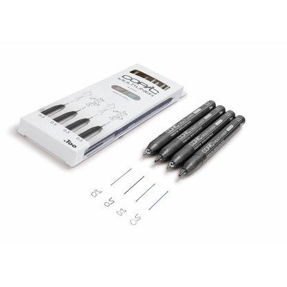 Artikelbild für COPIC® Multiliner Fineliner farbsortiert 0.3 + 0.5 mm, 4 St., Artikelnummer 360943