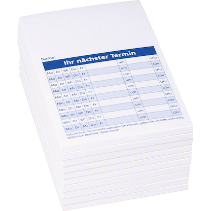 Artikelbild für KÖNIG & EBHARDT Terminblöcke weiß DIN A7, 50 Blatt, 10 Blöcke, Artikelnummer 683338