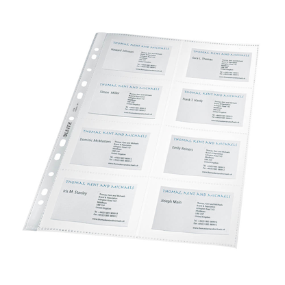 Artikelbild 5 für LEITZ Visitenkartenhüllen DIN A4 glasklar glatt 0,10 mm, 10 St., Artikelnummer 385017