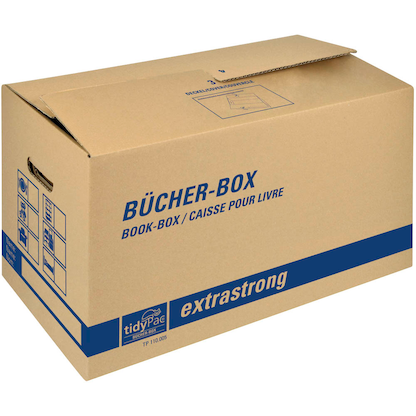 Artikelbild für tidyPac® Umzugskartons Bücher-Box 58,0 x 30,0 x 33,5 cm, 5 St., Artikelnummer 311537
