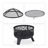 Artikelbild 1 für relaxdays Feuerschale schwarz 60,0 cm, Artikelnummer 445302