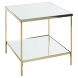 Artikelbild 1 für HAKU Möbel Beistelltisch rechteckig Glas gold 45,0 x 45,0 x 46,0 cm, 1 St., Artikelnummer 296839