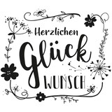 Artikelbild 1 für Rayher Motivstempel Herzlichen Glückwunsch 8,0 x 9,0 cm, 1 St., Artikelnummer 152527