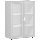 Artikelbild 1 für geramöbel Aktenschrank Flex, S-383802-GTL lichtgrau, Acrylglas satiniert 2 Fachböden 80,0 x 42,0 x 110,4 cm, Artikelnummer 875411