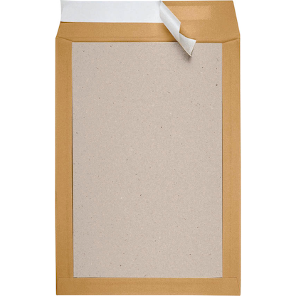 Produktbild von 500 Papprückwandtaschen DIN C4 – 229x324 Mm, Braun Mit Fenster, Markenqualität