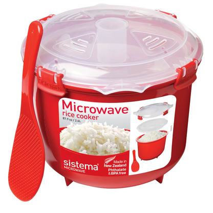 Artikelbild für sistema® Mikrowellen-Reiskocher Reiskocher rot 2,6 l, 1 St., Artikelnummer 593232