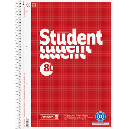 Artikelbild 2 für BRUNNEN Collegeblock Student Lineatur 22 kariert DIN A4 Innenrand, 1 St., Artikelnummer 683379