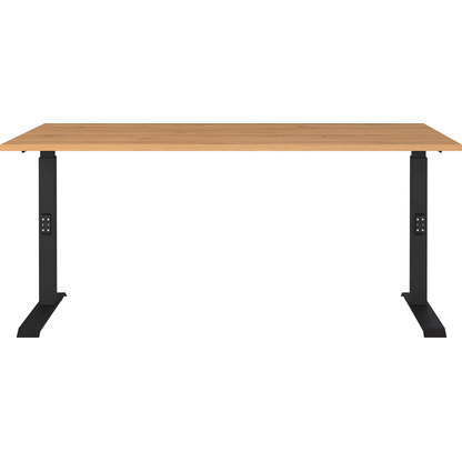 Artikelbild 5 für GERMANIA Agenda Home höhenverstellbarer Schreibtisch grandson-eiche rechteckig, C-Fuß-Gestell schwarz 160,0 x 80,0 cm, Artikelnummer 385413