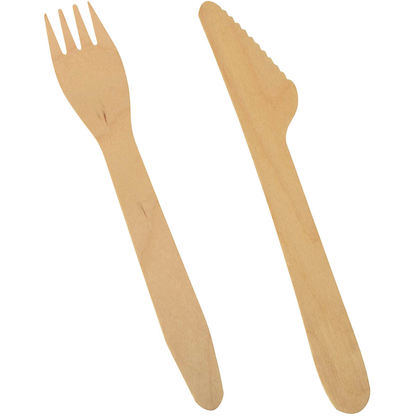 Artikelbild für PAPSTAR Einweg-Besteckset pure, Holz, 500 St., Artikelnummer 120083