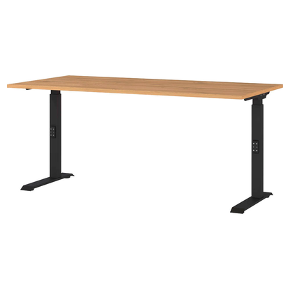 Artikelbild für GERMANIA Agenda Home höhenverstellbarer Schreibtisch grandson-eiche rechteckig, C-Fuß-Gestell schwarz 160,0 x 80,0 cm, Artikelnummer 385413