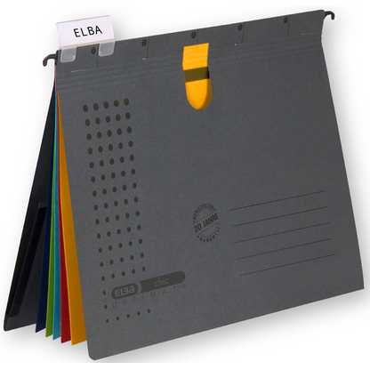 Artikelbild für ELBA Personalhefter chic ULTIMATE Karton anthrazit DIN A4 5x kaufmännische Heftung, 3 St., Artikelnummer 313637
