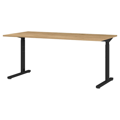 Artikelbild für GERMANIA Profi 3.0 höhenverstellbarer Schreibtisch grandson-eiche rechteckig, C-Fuß-Gestell schwarz 160,0 x 80,0 cm, Artikelnummer 166407