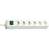 Artikelbild 1 für brennenstuhl Eco-Line 6-fach Steckdosenleiste mit Schalter 3,0 m weiß, Artikelnummer 554574