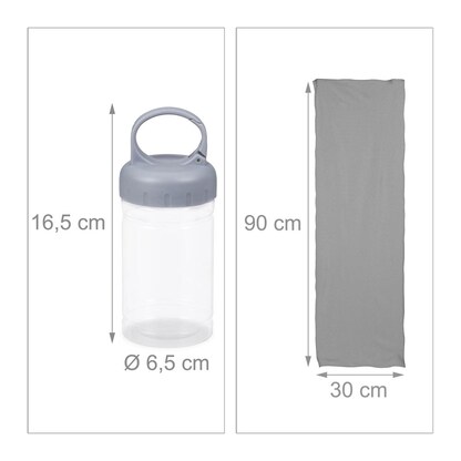 Artikelbild 3 für relaxdays Kühltücher 10027811_111 grau, 2 St., Artikelnummer 140808