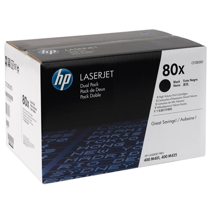 Artikelbild 2 für HP 80X (CF280XD) schwarz Tonerkartuschen, 2er-Set, Artikelnummer 106880