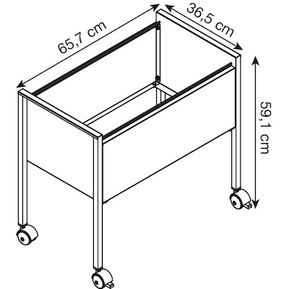 Artikelbild 2 für DURABLE Hängemappenwagen Längs-Registratur silber für bis zu 80 Hängemappen, Artikelnummer 468223