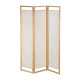 Artikelbild 1 für relaxdays Paravent, braun, weiß 120,0 x 170,0 cm, 1 St., Artikelnummer 449193