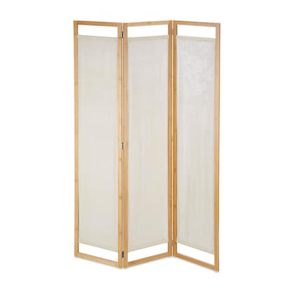 Artikelbild für relaxdays Paravent, braun, weiß 120,0 x 170,0 cm, 1 St., Artikelnummer 449193