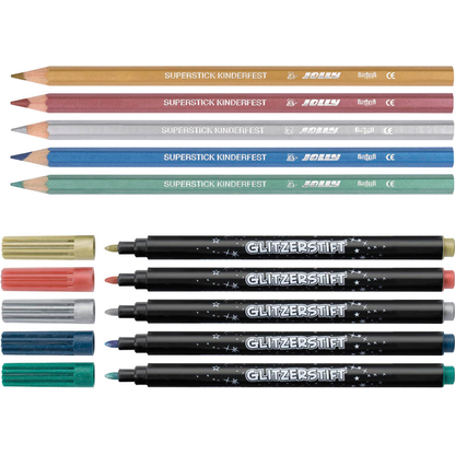Artikelbild 2 für JOLLY GLITZER Malset farbsortiert, 10 St., Artikelnummer 478592