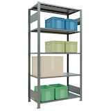 Artikelbild 1 für SCHULTE Schwerlastregal MULTIplus 150 12750-LR silber 100,0 x 50,0 x 200,0 cm, Artikelnummer 160687