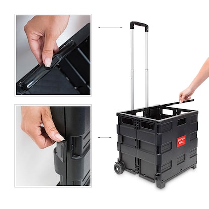 Artikelbild 9 für relaxdays Einkaufstrolley Kunststoff schwarz 42,0 x 37,0 x 39,0 cm, Artikelnummer 360691